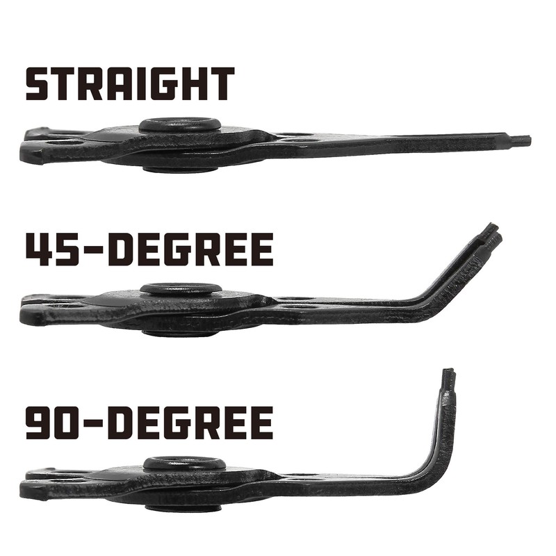 Powerbuilt Snap Ring Pliers Set, 4 interchangeable Heads, Straight, 45°,