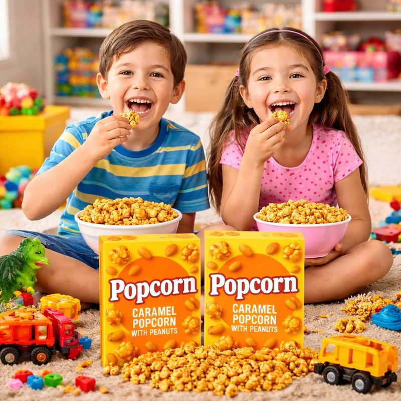 Popcorn Popped Caramel Popcorn with Peanuts 2 Pack (6 oz