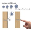 Pack of 50 Pozidriv Screw Lids 12mm Diameter Pozidriv Head