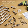 Meriville 1-Inch Diameter Bay Window Curtain Rod Set for Bayview