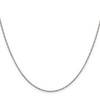 Diamond2Deal Sterling Silver Rhodium-plated .9mm Box Chain Necklace 22"