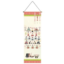 next.design Thin Tapestry, Hanging Scroll, Hinamatsuri, Hinamatsuri, Hinamatsuri, Peach Blossoms, Plum, Cherry Blossoms, Spring, Girls, Dolls, Celebrations, First Festival, Decoration, Wall Mounting,