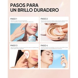 SKINTIFIC Cushion Base Maquillaje Ligero Cobertura Media, Ajuste Perfecto a la Piel con Acabado Satín Luminoso(04 Beige)                              