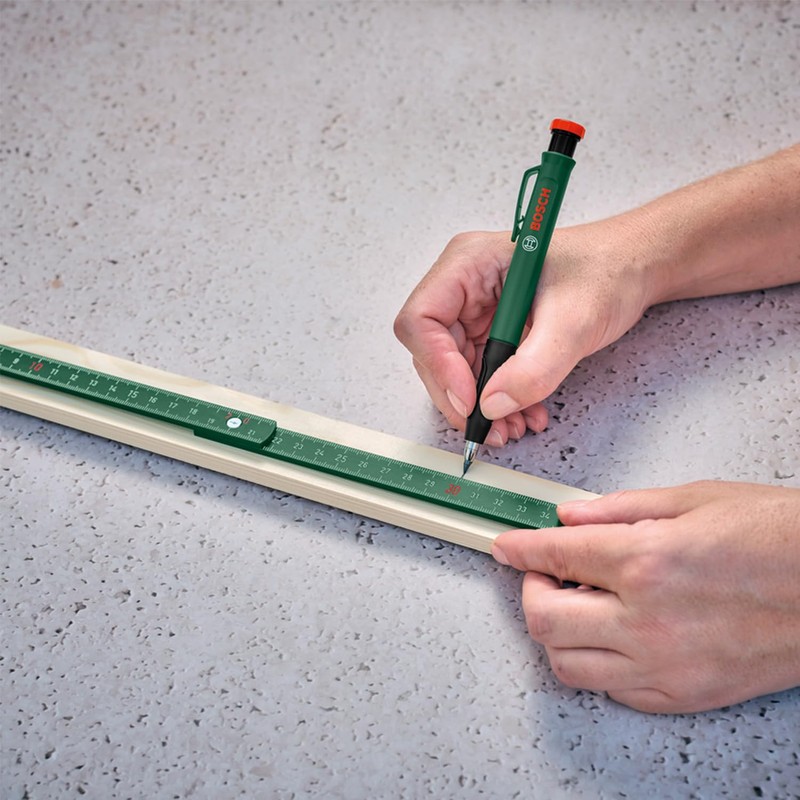 Bosch Graphitminen HB, 6 Stück (Ersatzminen für Tieflochmarker Bleistift; Härte