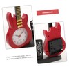 Levemolo Lifelike Violin Clock with Pen Holder Decorative Desktop Clock