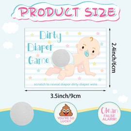 60 Pieces Baby Shower Scratch off Game Funny Raffle Cards Baby Shower Party Games Decorations Cute Activity for Baby Shower Activity and Idea for Boy Girl (Nude Color)