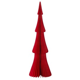 Santa Barbara Design Studio Modern Christmas Decorations Honeycomb Paper Christmas Tree Decoration, 18" Tall, Frasier Fir - Red