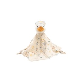 Sterntaler Edda Lou Cuddly Blanket Duck Muslin with Rattle Comforter for Boys and Girls