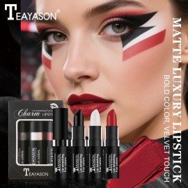3 Regalos De Lápiz Labial Mate En Negro, Impermeables