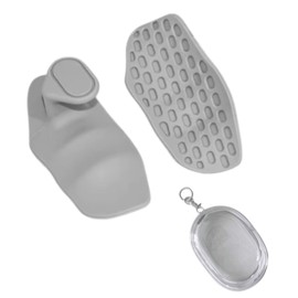 Guantes para Levantamiento de Pesas para Hombres y Mujeres:Puños Antideslizantes de Goma para Entrenamiento y Ejercicio en el Gimnasio,Calistenia,Pull-Ups - Incluye Mini Mochila para Guardado (Gris)