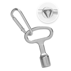 SOSALUK Triangle Trash Bin, Key Triangle for Bin, Yellow, Metal Triangle Key for Sorting Bins, Electric Homes, Gas, Elevators, Suitcases