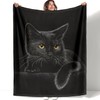 HommomH Black Cat Throw Blanket for Women Girls, Cat Lover