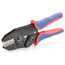 HKS Crimping Tool for Solar PV Cable Connectors - Ratcheting Wire Crimpers - AWG 14-8 (2.5-10mm²) - Ratchet Terminal Crimper - Electrical Crimping Tool