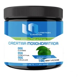 Suplemento Creatina Monohidratada Leanova 500 G 100serv                                                                                               