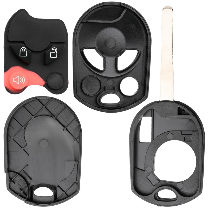 Sianxaido Key Fob Shell Case 3 Buttons Strip Key Form