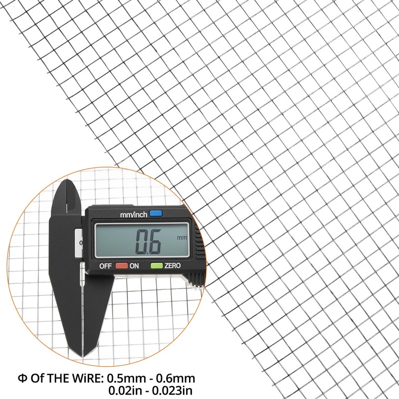 QWORK® 6m x 200mm Rodent Wire Mesh, 304 Stainless Steel