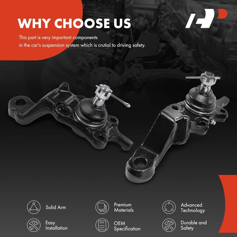 A-Premium Set of 4, Front Upper & Lower Ball Joints