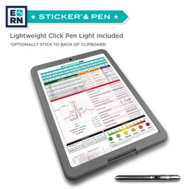 Essential RN Nursing Clipboard with Storage, Cheat Sheets & Pen Light Set – Choice Quality Nursing Clipboard with Nursing & Medical Edition References - Nurse Clipboard Perfect Nursing School Gift