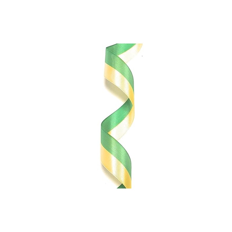 National Ribbon 25 m x 25 mm Green / Yellow