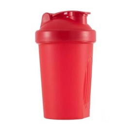CHNLML Protein Shaker Bottle 400ML/16Oz w. Shaker Ball for Protein Shake, Shaker Bottle with Mixing Ball, Leak-Proof, BPA-Free, for Gym, Workout, Juice Mixer (Red/Red, 16Oz-400ML-1Bottle)