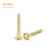 sourcing map Wood Screws M2.5 x 16mm Slotted Round Head