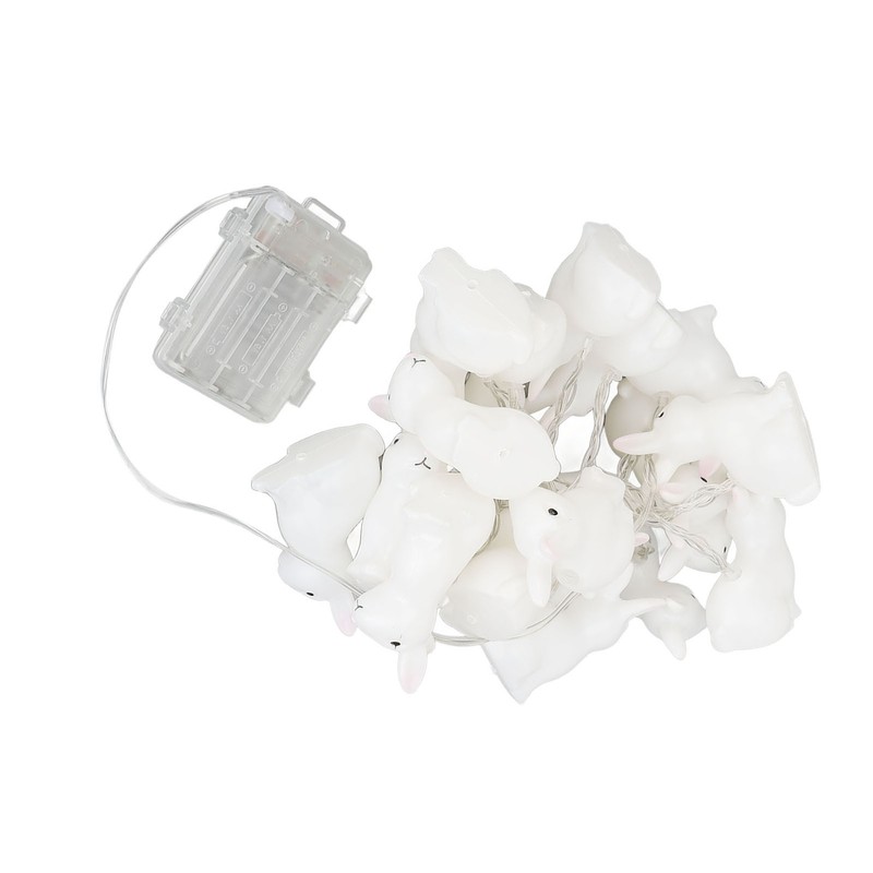 Bunny String Lights Easter Decoration Battery Operated Bunny Lamp Waterproof