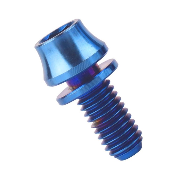 VAMUOEFL M5x12mm Titanium Bolts with Washers for Bicycle Water Bottle
