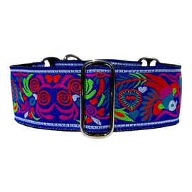 SightHound Gang Martingale Dog Collar for Greyhound Saluki Whippet and Other Breeds with Similar Neck 2" Wide (Blue XL 17”-22”)