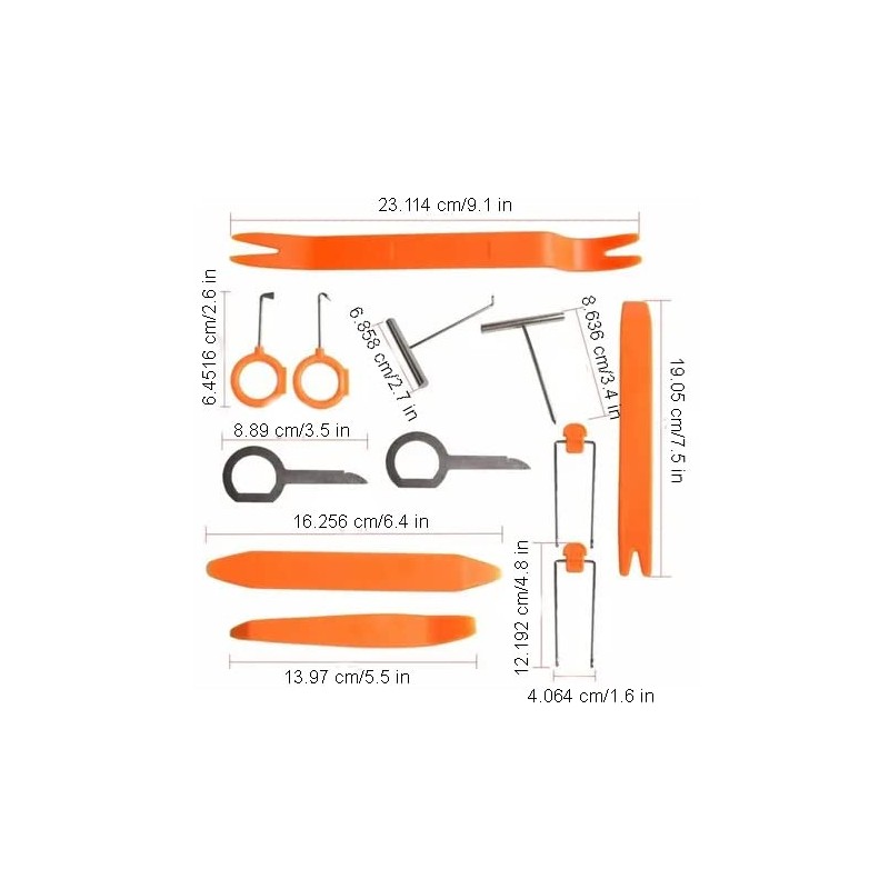Kit Herramienta Desmontaje Estereo Espatula Moldura Tablero (12 Piezas)