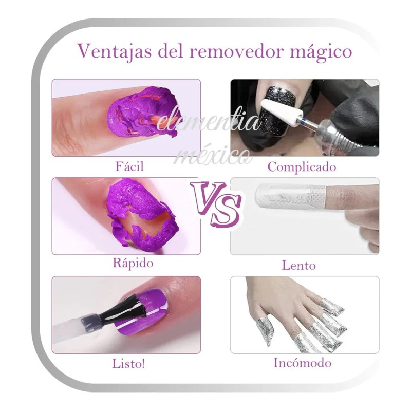 Remove Quita Gel Color Y Acrílico Para Uñas Xiaoya 1