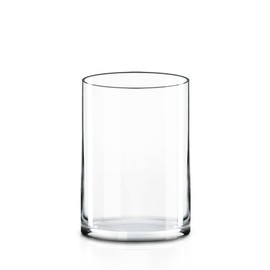 CYS EXCEL Glass Cylinder Vase (H:7" D:5") | Multiple Size Choices Glass Flower Vase Centerpieces | Hurricane Floating Candle Holder Vase