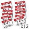 imaggge.com Electronic System Alarm Stickers, Pack of 12, Dimensions 7.4