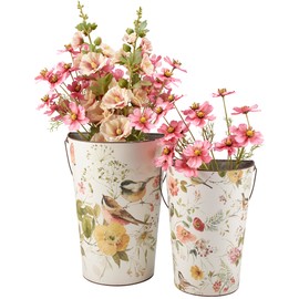 Primitives by Kathy Chickadees Wall Bucket Set