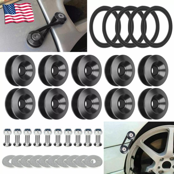 Kuzavtye 10Pcs/5Set Car Quick Release Fasteners Kit Bumper Holder Trunk