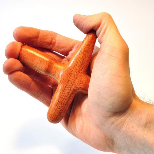 Massager Cross smooth hardwood for trigger point massage, hardwood, for