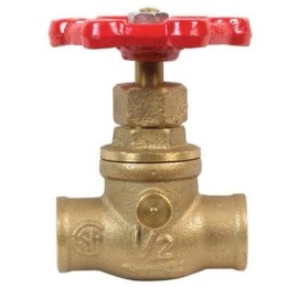 MUELLER INDUSTRIES 105-603 Stop/Waste Valve 1/2 inch Brass CxC