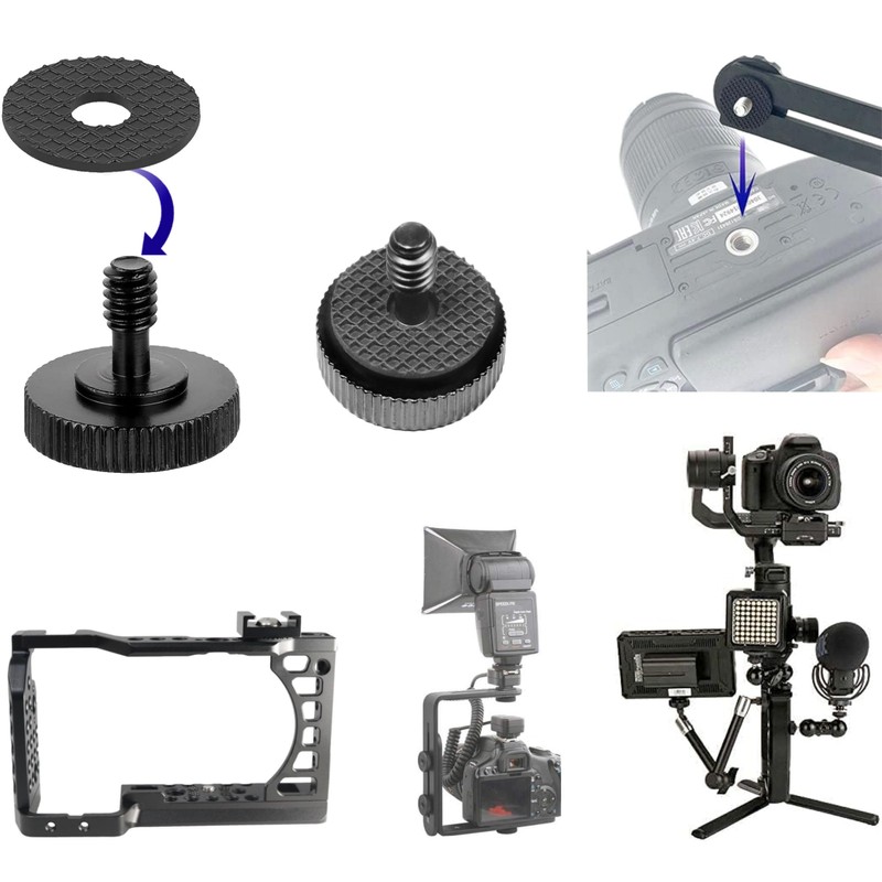 1/4" Camera Screw Spacer Rubber Cushion Grip Fixing Pad Universal