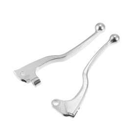 X AUTOHAUX 1 Pair Brake Clutch Levers for Yamaha YZ80 YZ125 TW200 XT250 TT350 XT350 Motorcycle Brake Handlebar Replacement Levers Aluminum Alloy Silver Tone