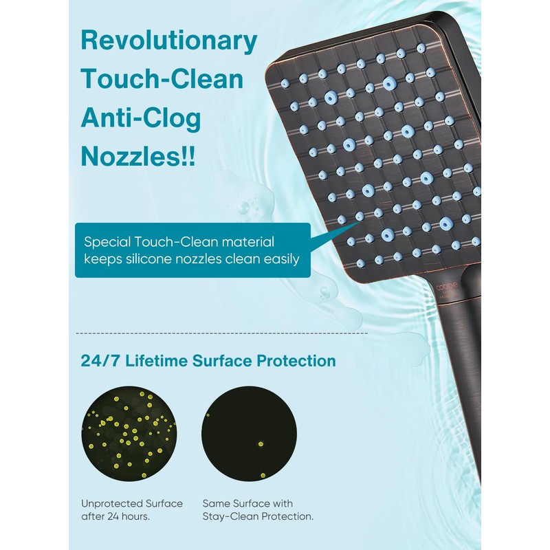 Cobbe Filtered Shower Head with Handheld, High Pressure 6 Spray