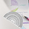 10 Pcs Plastic Protractors, Clear 180 Degree Math Protractor Set