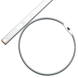 van den Heuvel 2 x Steel Ring | Steel Ring Diameter 15 cm | Hardened & Galvanised | with Clasp for Opening