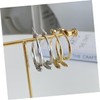 BESPORTBLE 1 Pair Curved Drop Earrings for Women Cross Linear