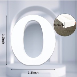 AOCEAN 4 Inch White Wood Letters Unfinished Wood Letters for Wall Decor Decorative Standing Letters Slices Sign Board Decoration for Craft Home Party Projects (O)