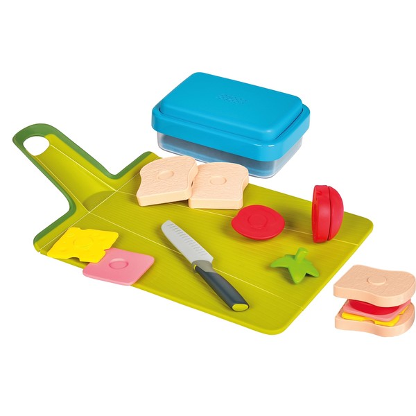 Casdon Joseph Joseph GoEat. Toy Lunch Prep Set for Children Aged 2 Years & Up. Equipped With Lunchbox & Choppable Food.