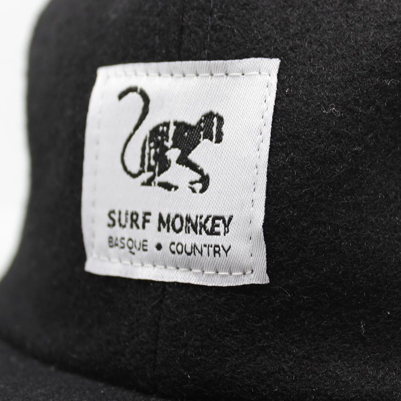 Surf Monkey Classic Wool Hats Unstructured Autumn Winter Hat, black