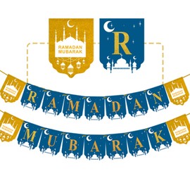 Ramadan Banner Decorations, Ramadan Mubarak Decorations for Home Ramadan Mubarak Themed Party Fancy Daily