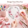 LJLGSZY 50 Set DIY Blank Wedding Fans Kit with Cardstock