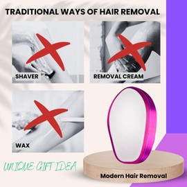 Premium Crystal Hair Eraser, Gen 2 Magic Crystal Hair Remover, Reusable Easy to Use Silky Smooth Nano Painless Exfoliation Hair Removal Device, Hair Removal Stone, Portable Crystal Epilator & Exfoliat