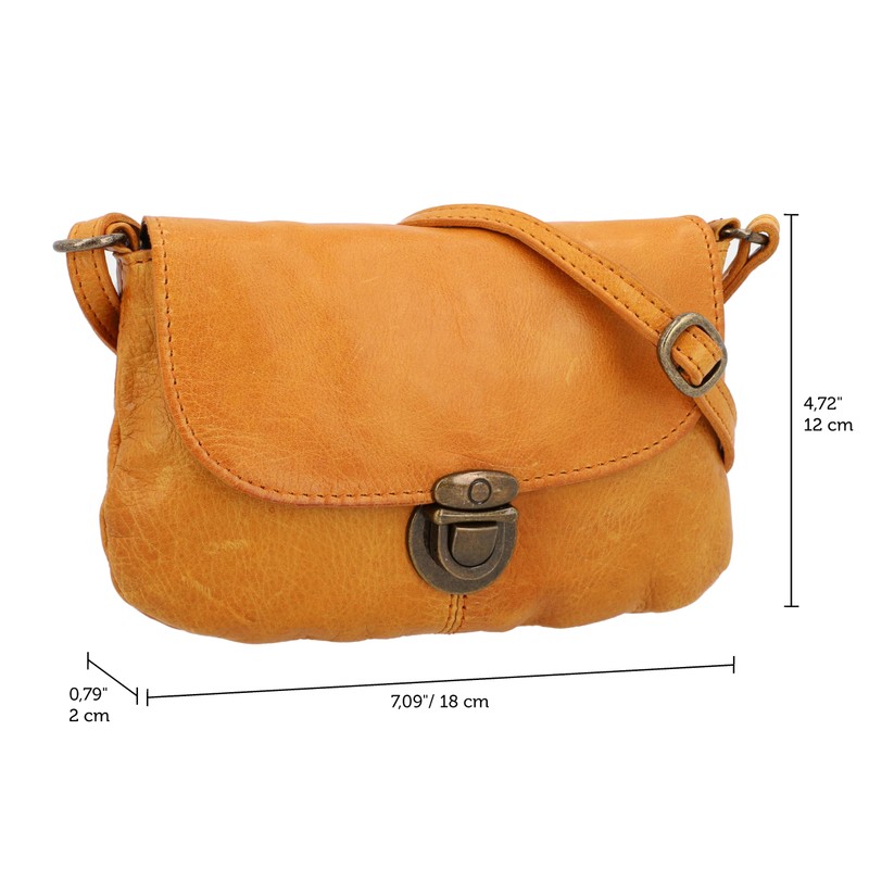 Gusti Rona 2H84-48 Women's Leather Shoulder Bag - Brown -