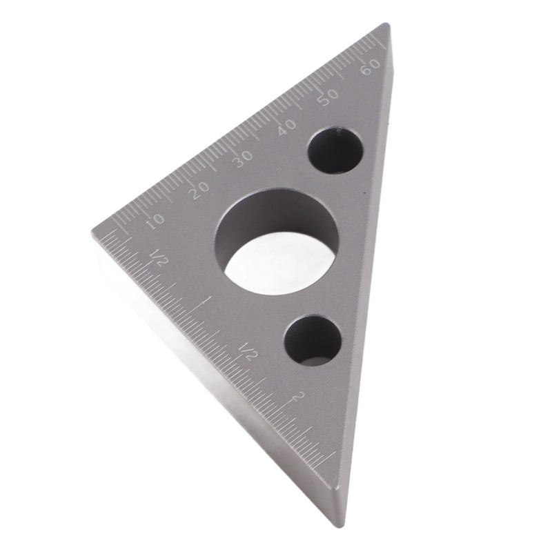 45/90 Degrees Matte Aluminum Alloy Mini Right Angle Ruler Woodworking